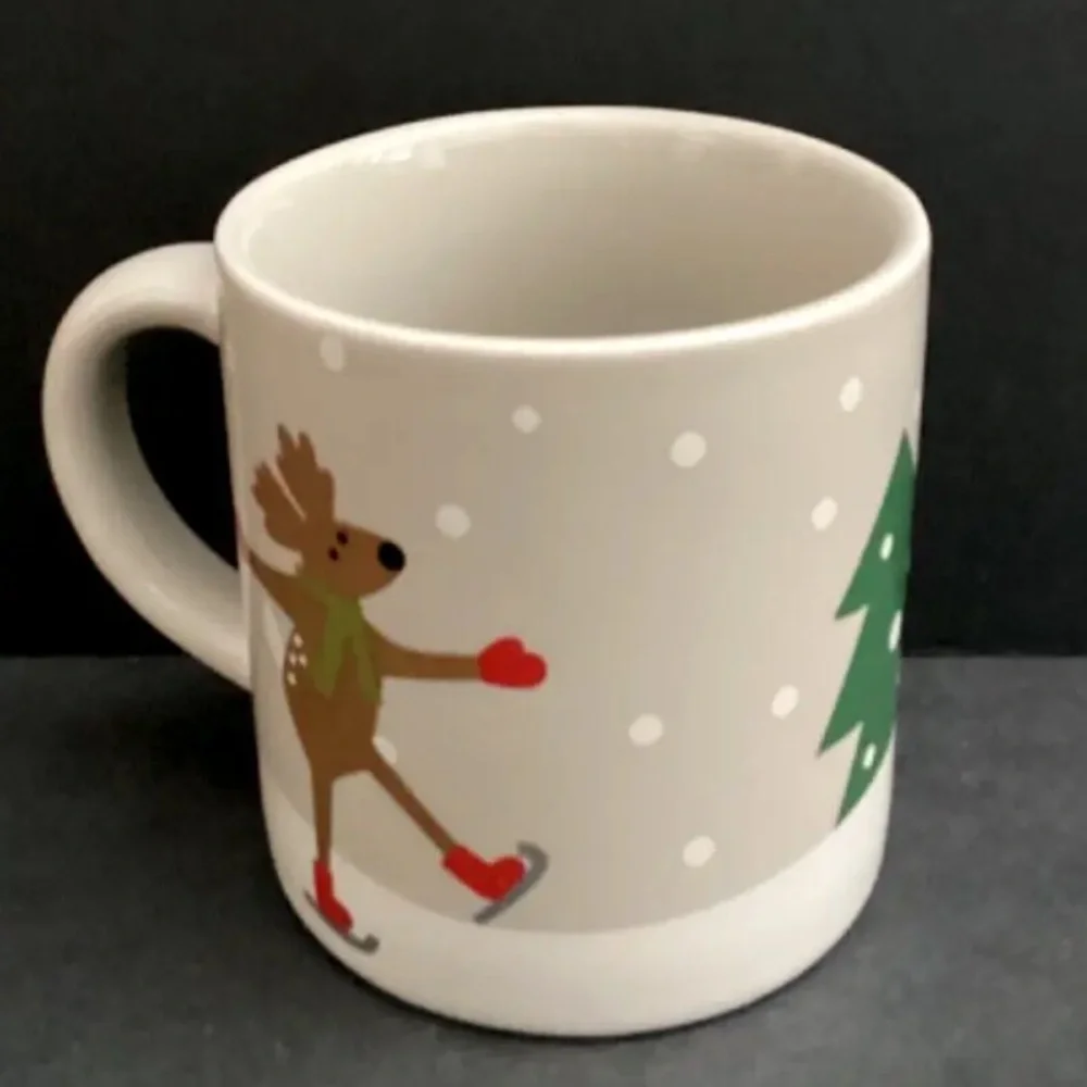 Crate & Barrel Christmas Joan Anderson Skating Reindeer 6 oz